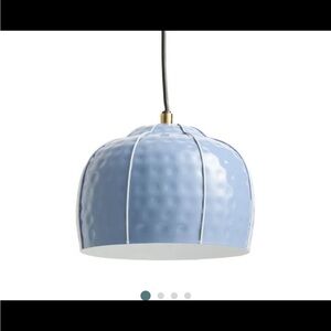 New in box Blue Enamel Pendant Light Fixture